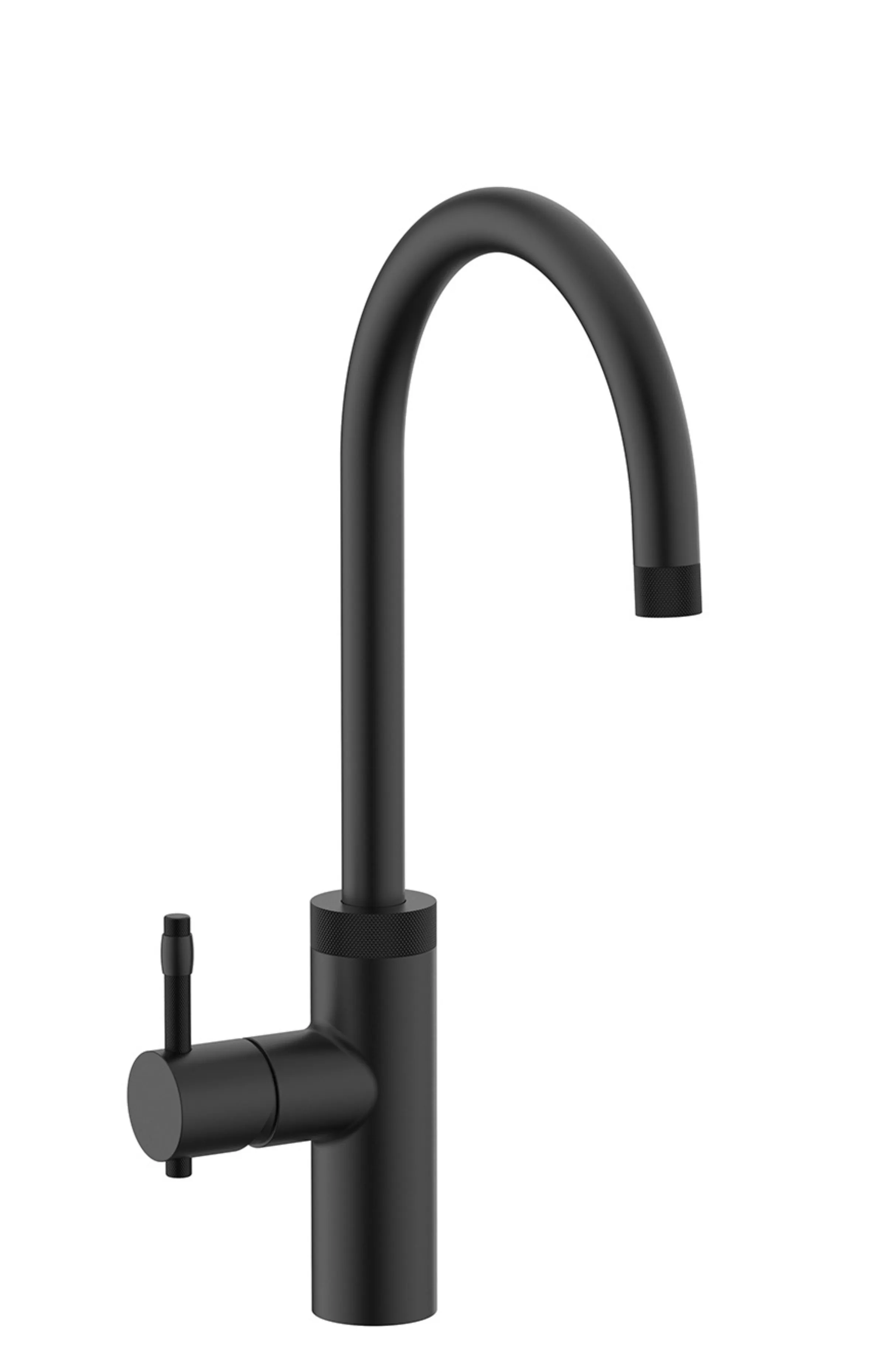 designer knurled black tap